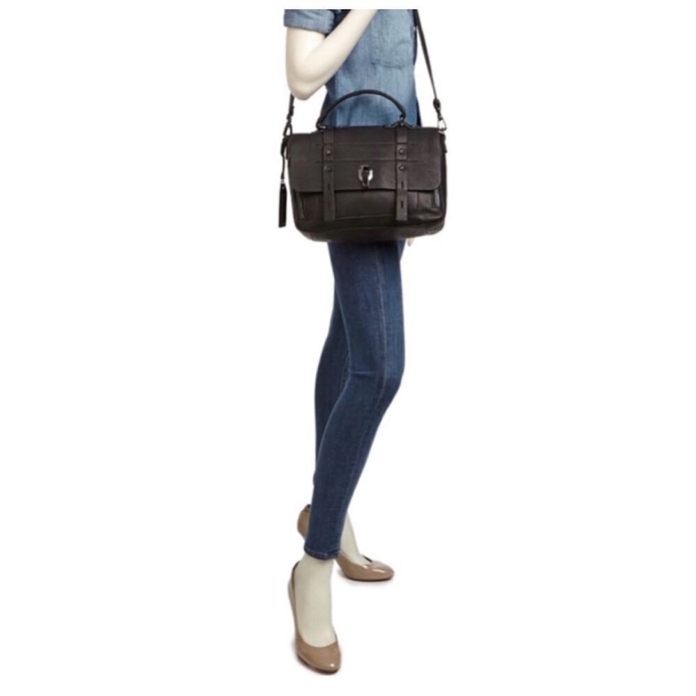 ✨VIA SPIGA "SASHA" BLACK AZTEC LEATHER BAG Messanger✨